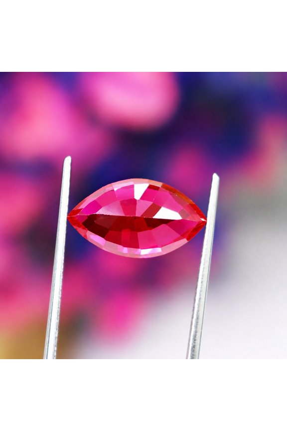 Marquise Cut Red Ruby Gemstone for Jewelry Making, Loose Ruby Stone, Faceted Red Gemstone for Ring, Pendant & Collection