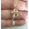 thumbnail image 1 of Marquise Cut Swirl Journey Pendant Necklace 14K Gold Plated, 1 of 1