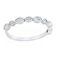 thumbnail image 1 of Marquise Cut White Natural Diamond Anniversary Band Ring In 14K Solid White Gold (0.2 Ct), Size-5, 1 of 1