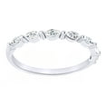 thumbnail image 1 of AFFY Marquise Cut White Natural Diamond Anniversary Band Ring In 14K Solid White Gold (0.33 Ct), Size-10.5, 1 of 1