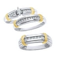 thumbnail image 1 of AFFY Marquise Cut White Natural Diamond Engagement Ring in Two Tone 14k White Gold, 1 of 1