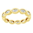 thumbnail image 1 of AFFY Marquise Cut White Natural Diamond Eternity Band Ring In 14K Solid Yellow Gold (0.5 Ct), Size-8, 1 of 1