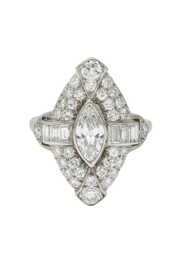 Marquise Diamond Ring, Bezel Set Diamond Engagement Ring, Long Vintage Dinner Ring, Art Deco Navette Buckle Ring, 2.4 Ct Simulated Diamond, 925 Sterling Silver, Personalized Jewelery