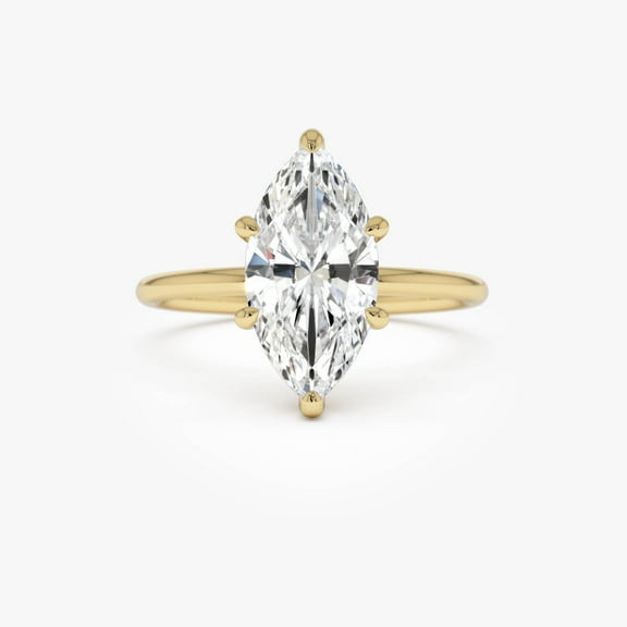 Marquise Engagement Ring 1 Ct - D-VS1 Quality Certified Moissanite Ring with 925 Sterling Hallmark