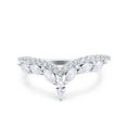 thumbnail image 1 of Marquise Half Eternity Ring Wedding CZ Engagement Band 925 Sterling Silver, 1 of 7