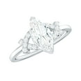 thumbnail image 1 of Marquise Moissanite Engagement Ring for Women (1 Ct, 5x10 mm, D-VS1 Grade), 14K White Gold, US 11.00, 1 of 8
