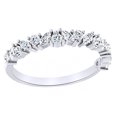 thumbnail image 1 of AFFY Marquise & Natural Diamond Engagement Wedding Band Ring In 14K Solid White Gold (0.5 Ct), Size-5.5, 1 of 1