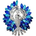 thumbnail image 1 of Marquise Rhinestone Peacock Bird Brooch Pin for Women Men Silvery Elegant Austrian Crystal Cluster Corsage Brooches Lapel Pins Pendant Dress Accessories Jewelry Wedding Festival, 1 of 6