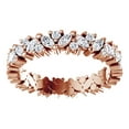 thumbnail image 1 of Marquise & Round Cut White Natural Diamond Eternity Band Ring In 14K Solid Rose Gold (1.12 Ct), Size-11, 1 of 1
