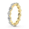 thumbnail image 1 of Marquise & Round Shape Lab Grown Diamond Kenzie Eternity Ring For Women | 4 Carat IGI Certified 14K Yellow Gold | FG-VS Quality Friendly Diamonds Eternity Ring Size 9.5, 1 of 4