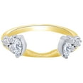 thumbnail image 1 of Marquise & Round Shape White Cubic Zirconia Wrap Enhancer Guard Ring in 14K Yellow Gold Ring Size - 8.5, 1 of 3