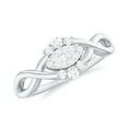 thumbnail image 1 of Rosec Jewels Marquise Shape Diamond Infinity Promise Ring for Women - HI-SI Grade, 18K White Gold, US 13.00, 1 of 9
