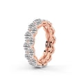 thumbnail image 1 of Marquise Shape Lab Grown Diamond Kira Double Row Eternity Ring For Women | 4 Carat IGI Certified 14K Rose Gold | FG-VS Quality Friendly Diamonds Eternity Ring Size 7, 1 of 5