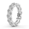 thumbnail image 1 of Marquise Shape Lab Grown Diamond Kira Double Row Eternity Ring For Women | 4 Carat IGI Certified 14K White Gold | FG-VS Quality Friendly Diamonds Eternity Ring Size 9.5, 1 of 5