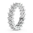 thumbnail image 1 of Marquise Shape Lab Grown Diamond Milani Eternity Ring For Women | 4 Carat IGI Certified 14K White Gold | FG-VS Quality Friendly Diamonds Eternity Ring Size 9, 1 of 5