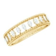 thumbnail image 1 of Rosec Jewels Moissanite Half Eternity Wedding Band for Women - Vintage Style Marquise Moissanite Ring - D-VS1 Quality, 10K Yellow Gold, US 12.50, 1 of 8
