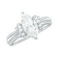 thumbnail image 1 of Rosec Jewels Moissanite Marquise Engagement Ring 1 Carat (5X10 mm, D-VS1 Quality) - Bow Tie Ring - Ready to Gift, 925 Sterling Silver, US 4.00, 1 of 9