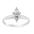 thumbnail image 1 of Marquise Shape White Cubic Zirconia Soitaire Engagement Ring In 14k Solid White Gold Ring Size-5, 1 of 1