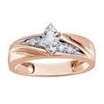 thumbnail image 1 of AFFY Marquise Shape White Natural Diamond Engagement Ring in 10k Rose Gold, 1 of 1