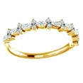 thumbnail image 1 of AFFY Marquise & White Natural Diamond Anniversary Band Ring In 14K Solid Yellow Gold (0.37 Ct), Size-13.5, 1 of 1