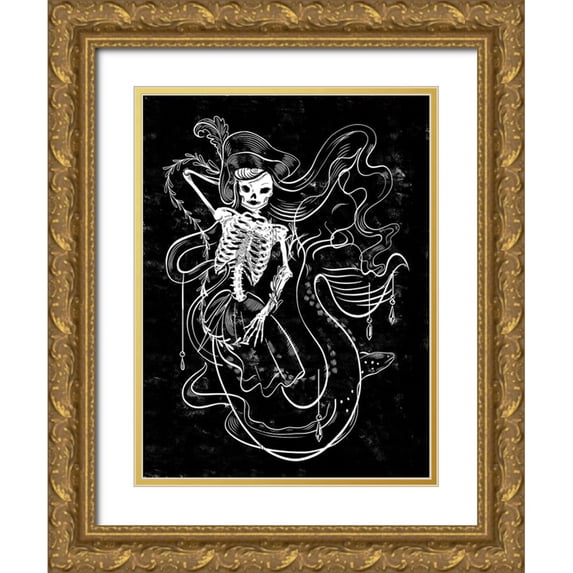 Marr, Laura 15x18 Gold Ornate Wood Framed with Double Matting Museum Art Print Titled - Pirate Mermaids II