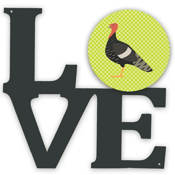 Marragansett Turkey Green Metal Wall Artwork LOVE