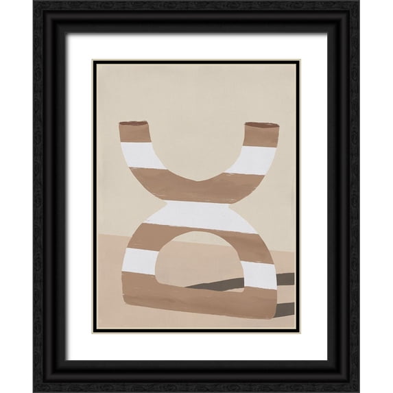 Marrakech 12x14 Black Ornate Wood Framed with Double Matting Museum Art Print Titled - Curves I
