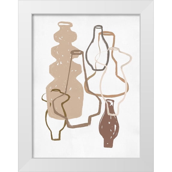 Marrakech 25x32 White Modern Wood Framed Museum Art Print Titled - Open Air Market II