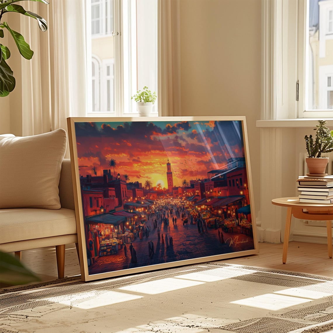 Marrakech Morocco Sunset Jemaa El Fnaa Square Wall Art Poster - Walmart.com
