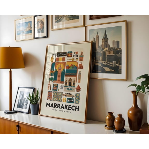 Marrakech Morocco Wall Art Boho Travel Home Decor