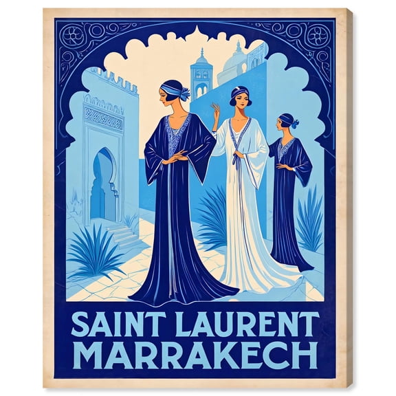 Marrakech Mystique Canvas Print Retro Fashion Decor by Art Remedy, Gallery Wrapped, 16 x 20