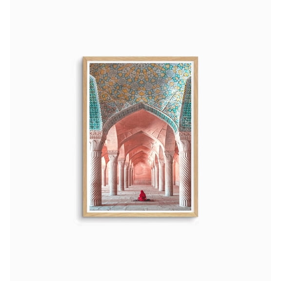 Marrakech Poster Moroccan Wall Decor Architecture Morocco Modern Art Islamic Poster, Unframed Canvas Size 8x12