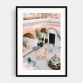 thumbnail image 1 of Marrakech Restaurant - Marrakesh Marrakesh-Safi Morocco Photography Architecture Rustic Boho Botanical Travel Poster Black Framed Wall Art Print 16 x 24 inches, 1 of 8