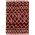 thumbnail image 1 of Marrakech Zot Rust Rug 5x7 Soft Microfiber Moroccan Design with Tassels, 1 of 5
