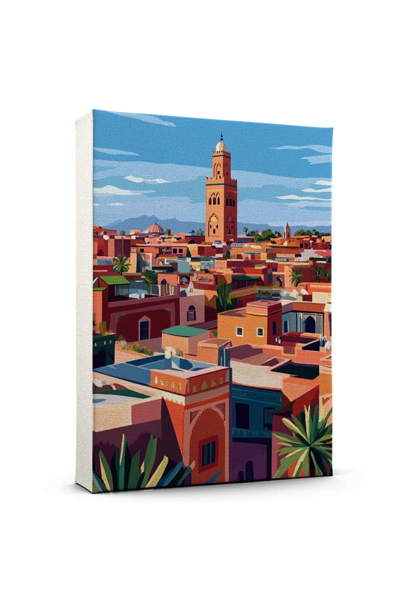 Marrakesh Canvas Print, Morocco Canvas Wall Art, Marrakesh Decor Travel Canvas, Morocco Travel Gift, Housewarming Gift - 99AZ841