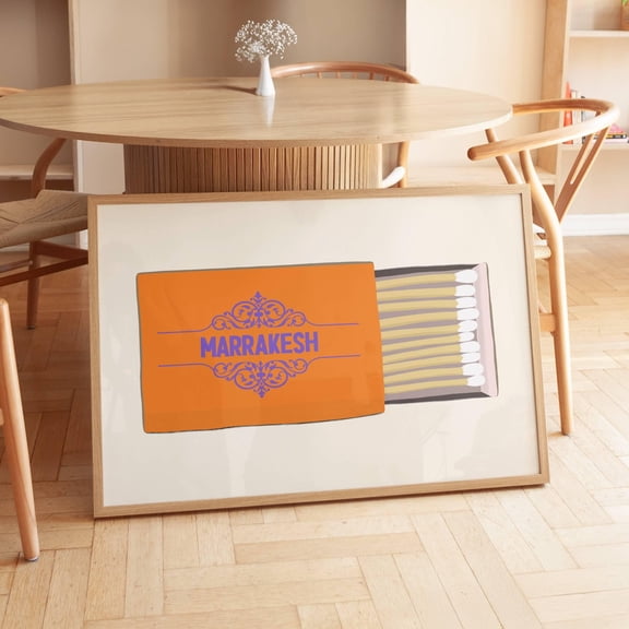 Marrakesh Matchbox Print Morocco Prints Marrakesh Travel Marrakesh Mediterranean Wall Art Morocco Travel Prints Travel Home Decor #1074, Unframed Poster Size 8x12