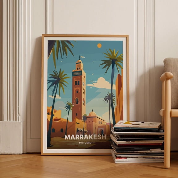Marrakesh Morocco Landmark Wall Decor