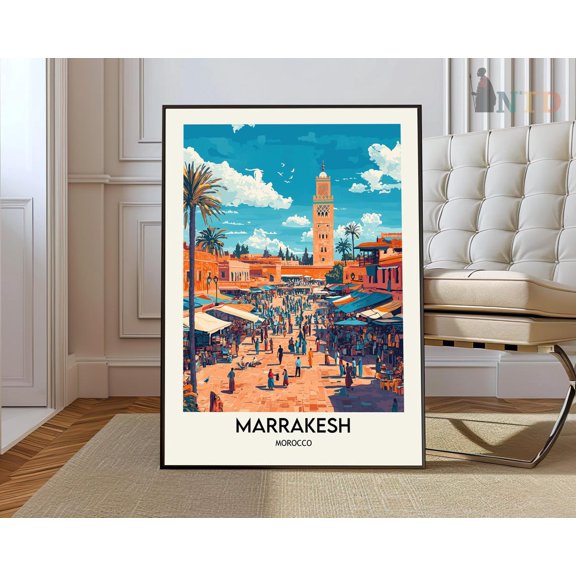 Marrakesh Print, Marrakesh Wall Art, Marrakesh Poster, Marrakesh Photo, Marrakesh Poster Print, Marrakesh Travel Poster, Marrakesh Morocco Wall Art, Modern Wall Decor, 16x24 UNFRAMED