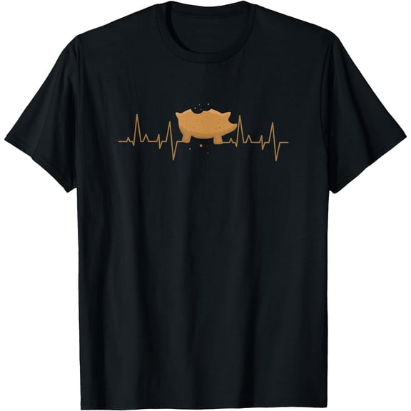 Marranito Heartbeat Ekg Pulse Pig Mexican Sweet Bread T-Shirt