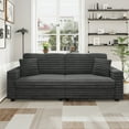 thumbnail image 1 of Marrber 79” Oversized Plush Corduroy Loveseat Cloud Sofa, Comfy Extra Deep Seat with Two Pillows and Wide Armrests for Living Room, Apartment, Sturdy, Gray, 1 of 8