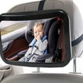 thumbnail image 1 of Marretoo Baby Car Mirror with Wide Clear View, Shatterproof Car Seat Mirror for Infant Newborn Baby Kids in Rear Facing Backseat, Black, 1 of 9