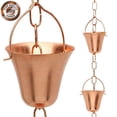 thumbnail image 1 of Marrgon Copper Rain Chain - Bell - 8.5', 1 of 8