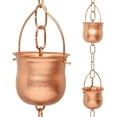 thumbnail image 1 of Marrgon Copper Rain Chain - Pot - 6.5', 1 of 9