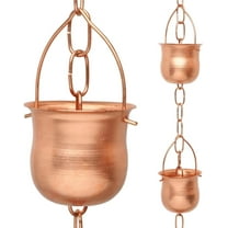 Marrgon Copper Rain Chain - Pot - 8.5'