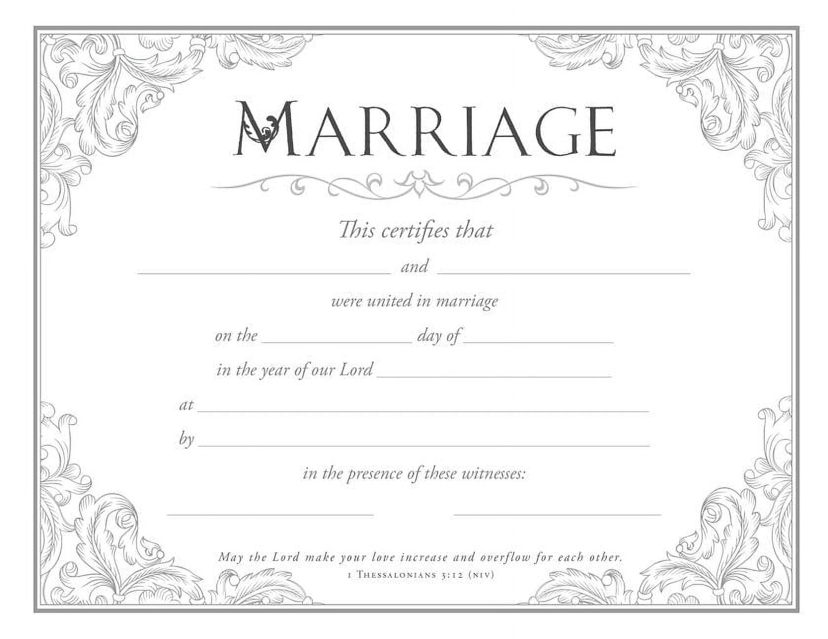 Marriage Certificate (Pk of 6) - Premium, Silver Foil Embossed (Other)