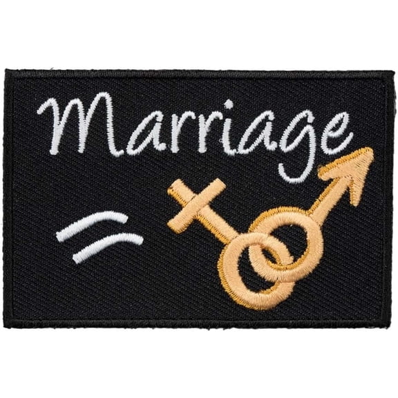 Marriage Equals Man & Woman Patch, Sayings Patches