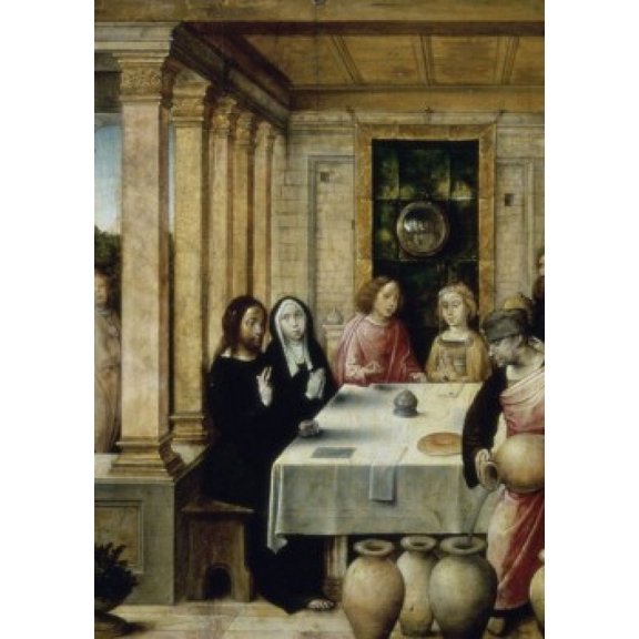 The Marriage Feast at Cana Juan de Flandes (act 1496-1519 Netherlandish) Oil on Wood Panel Metropolitan Museum of Art New York City Canvas Art - Juan de Flandes (18 x 24)