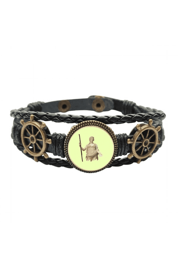 Marriage Fertility Goddess Greece Leather Braided Ocean Bracelet Wristband