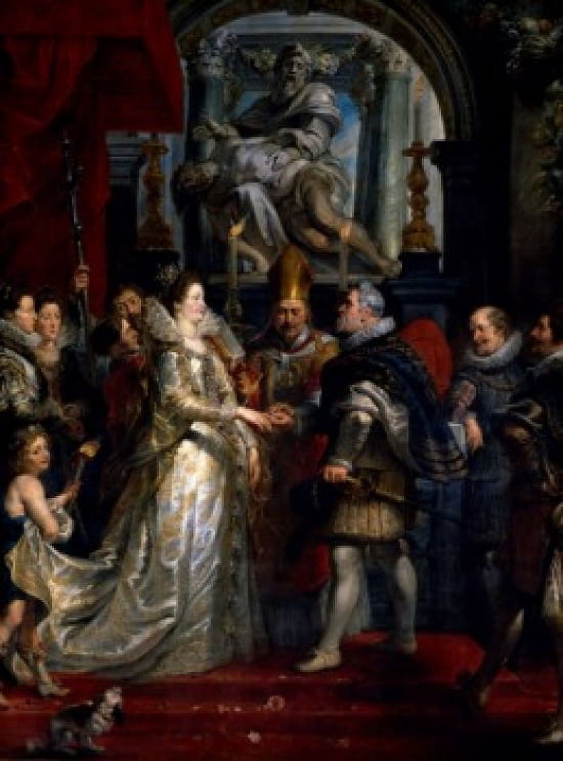 The Marriage in Florence Life of Marie de Medici Queen of France by Peter Paul Rubens 1622 (1577-1640) France Paris Musee du Louvre Canvas Art - Marie de Medici (24 x 36)