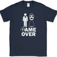 thumbnail image 1 of Marriage Game Over T-Shirt Funny Bachelor Party Groom Humor Tee - Navy, L, 1 of 1